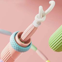 2.8m bambu conjunta pular corda pvc iniciantes adultos crianças macio frisado sem emaranhado segmentado fitness pular corda exercício - Image 6