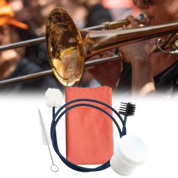 1 conjunto de limpeza trompete escova interna kit manutenção para trombone limpeza - Image 4