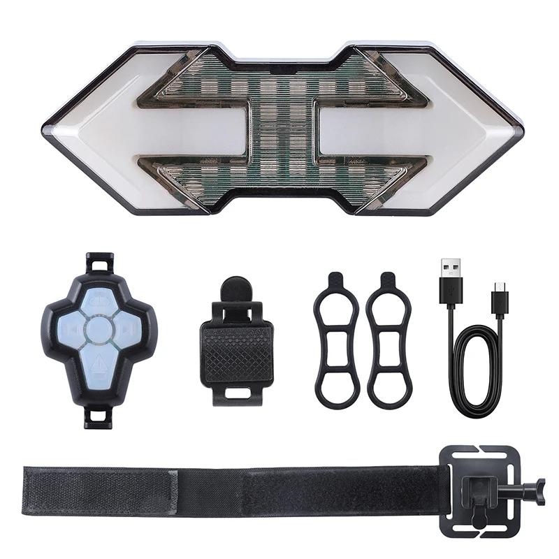 West biking capacete lâmpada da bicicleta sela luzes traseiras 2 em 1 controle remoto turn signal noite equitação segurança aviso ciclismo luz traseira - Image 1