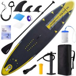 Prancha inflável de pé, prancha de surf esqui aquático, prancha de remo, esportes aquáticos, prancha grossa de pvc - Image 1