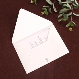 Convites elegantes personalizados do casamento com envelope do cartão do RSVP, bolso de carimbo quente, hardboard branco, cartões nupciais do chuveiro, 100 PCes - Image 3