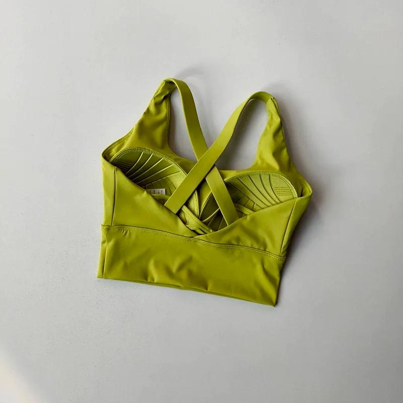 Sutiã fitness de exercício de alta intensidade à prova de choque tudo-em-um copo correndo reunido yoga beleza volta sutiã esportivo respirável para mulher - Image 1