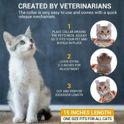 Ajustável Pet Anti-Flea e Tick Collar, repelente de estimação destacável, anti-parasita, 8 meses de proteção, acessórios para cão e gato - Image 3