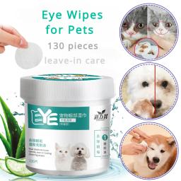 Toalhetes portáteis para Pet, Lágrima de Olhos, Removedor de Manchas de Orelha, Toalhas de Limpeza para Cães e Gatos, 130PCs - Image 2
