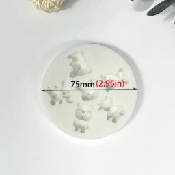 Silicone urso molde para a decoração do bolo, fondant, animal, sugarcraft, chocolate, cupcake, topper - Image 2