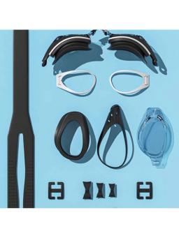 Óculos de natação anti-nevoeiro profissional para homens e mulheres, lente de proteção UV, impermeável, ajustável, silicone, adulto, piscina - Image 5