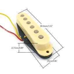 Strat estilo guitarra elétrica pickup Kit, Single Coil Pickup, carregado, Highout, substituição ajuste para guitarra de 6 cordas - Image 6