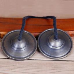 Tibetano Tingsha Pratos com Saco De Pano, Meditação Chime Sinos, Instrumento De Percussão, 1 Par - Image 2