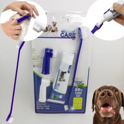 Kit escova de dentes e creme dental para Pet, cão e gato, Dente Oral Cleaner, Kitten Puppy Gel, Pet Grooming Supplies - Image 2