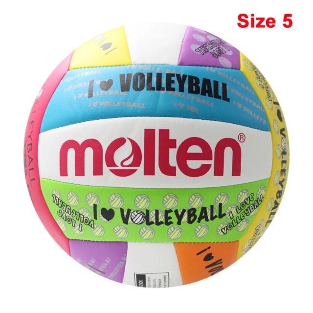 Bolas de Vôlei Fundidas Tamanho Padrão 5 com Toque Macio em PU para Treinamento e Competição Indoor e Outdoor