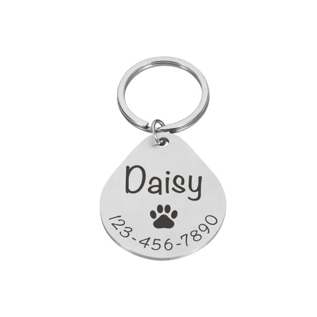 Collar Personalizado para Pets com ID Antifurto, Nome e Gravura Grátis - Pingente para Cães e Gatos