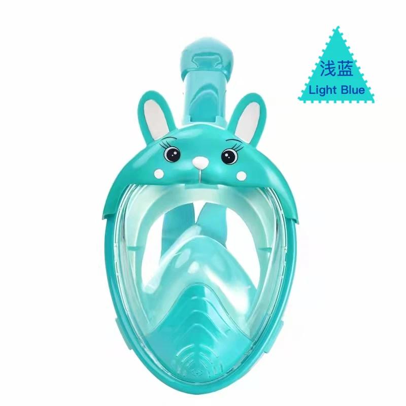 Conjunto de máscara de natação facial para crianças, respirador, anti-nevoeiro, respiração segura, subaquática, mergulho, mergulho, subaquático, crianças, novo - Image 1