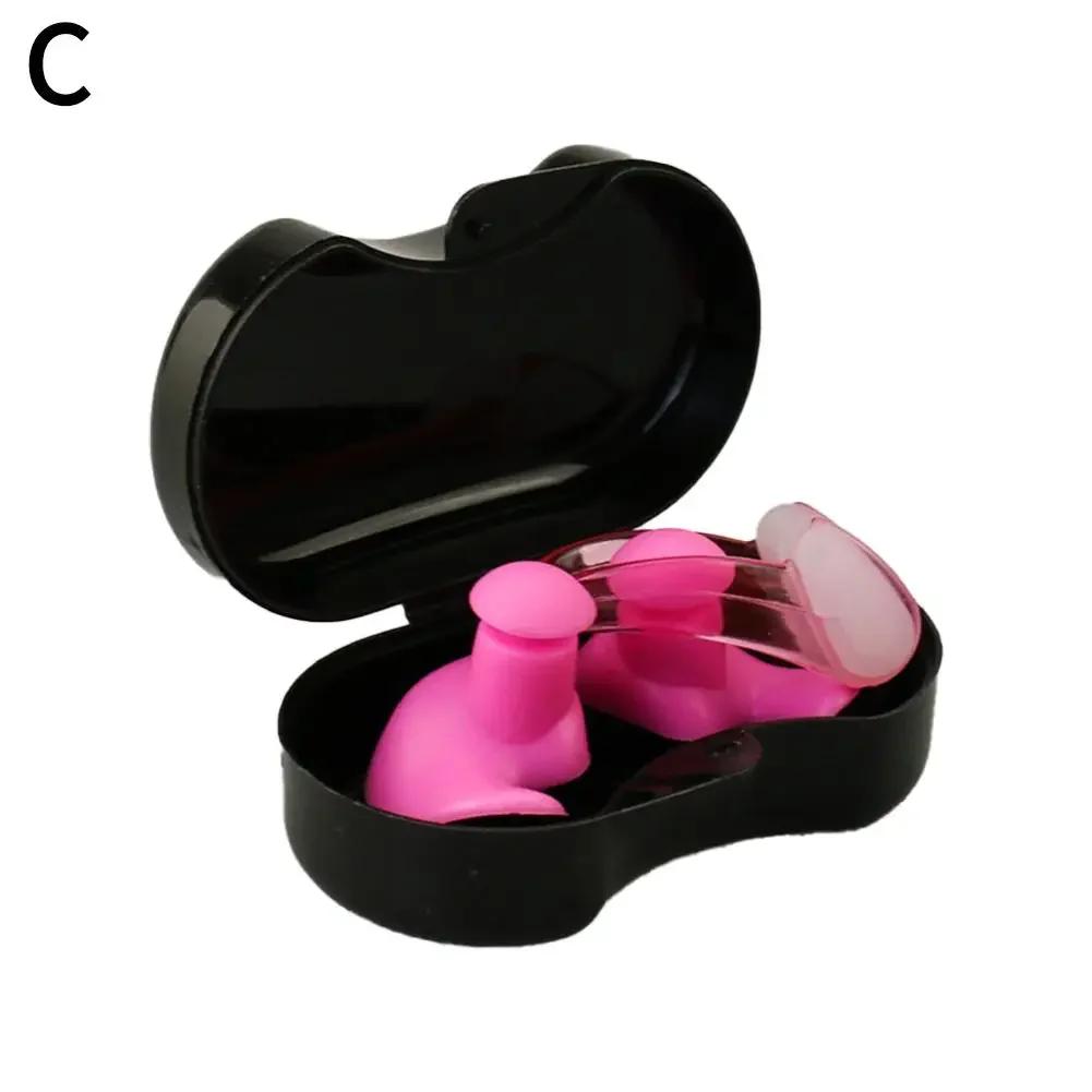 Impermeável Silicone Tampões e Nariz Clip, Acessórios de Natação Suave, Ear Plugs Portáteis, Clipe Nariz Delicado, P8D3, 1 Par - Image 1