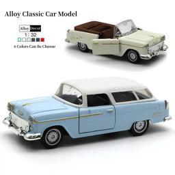 Modelo de carro clássico para crianças, 1:32, simulação retro, diecast, pull-back, ornamentos, coleção, presentes para meninos, novo - Image 1