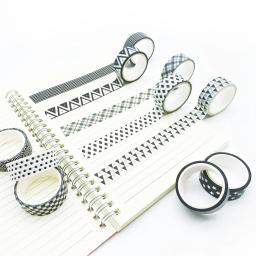 Conjunto de fitas Washi para Scrapbooking, fitas decorativas mascaradas Washi, fitas adesivas brancas vintage, adesivos de jornal - Image 5