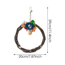 Bird Rope Swing Bark Textura Stand, Poleiro Birdcage Acessórios, Swing para Papagaios, Budgie Stress Relief - Image 6