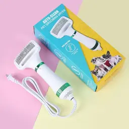 Baixo ruído cabelo secador para gato e cão, 2-em-1 pente, produtos para animais, velocidade ajustável, temperatura, grooming, nova atualização - Image 2