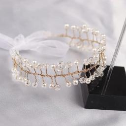 Flor de pulso strass pérola para meninas com renda para casamento, decoração de dama de honra, acessórios para baile de casamento - Image 4