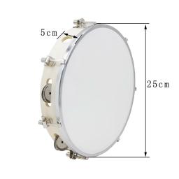 10 Polegadas Tambourine Ajustável Sólida Painel De Madeira Hand Held Bell Tambor Percussão Música Brinquedos Para Crianças Infantil Iluminação Ferramentas - Image 5