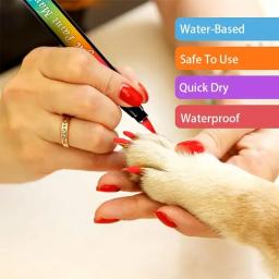 Impermeável Graffiti Nail Pen, Marcador de tinta acrílica, Ferramentas de Manicure, Nail Art, DIY Nail Polish, escova para animais de estimação, Dog, Cat Gift, 12pcs - Image 3