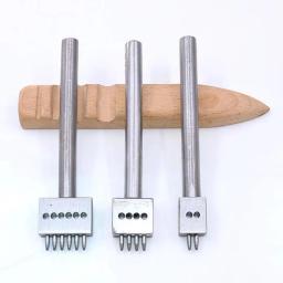 Ferramenta de perfuração de couro com espaçamento de 4mm5mm6mm, 2/4/6 pinos, perfurador de costura, cinzel de couro para trabalho de couro, ferramentas artesanais - Image 4