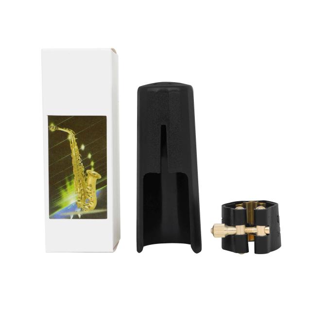 Bocal de Clarinete Saxofone SLADE-JS04 com Tampa e Acessórios em Metal