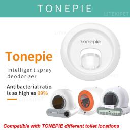 Tonepie caixa de areia para gatos, acessórios, spray inteligente, desodorizador, eliminador de odor, limpeza de ar, acessórios de banheiro para gatos - Image 2