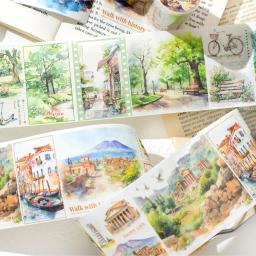 Fitas adesivas decorativas para scrapbooking, papel japonês adesivos, 1pcs/1 lote - Image 2
