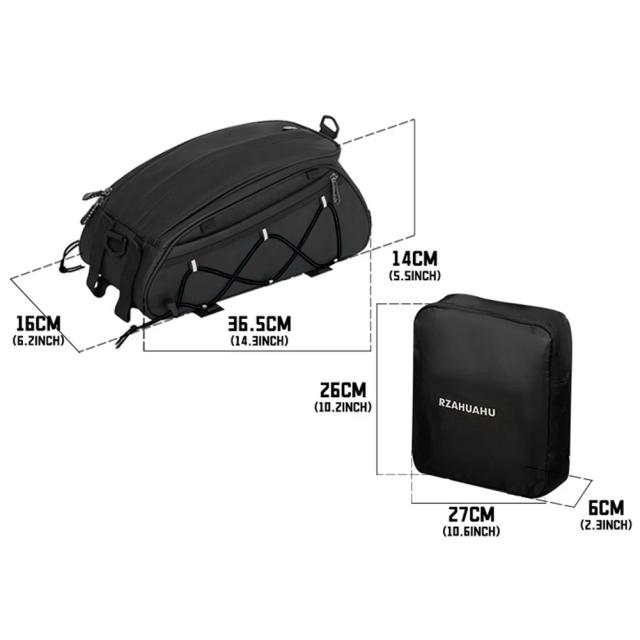 Bolsa de Bicicleta EVA Hard Shell Multifuncional, Impermeável, Grande Capacidade de 4L para MTB e Estrada