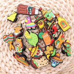 Encantos de PVC de Estilos Mexicanos para Crianças, Acessórios de Sapatos, Sandálias de Taco Limão, Caixa Do Telefone, Fivela De Sandálias, Vendas Quentes, 1-19PCs - Image 3