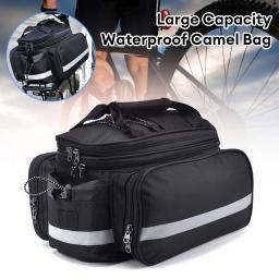 Transportador de bicicleta Bolsa MTB Bicicleta Rack Bag Tronco Pannier Ciclismo Multifuncional Grande Capacidade PortableTravel Bag Com Capa De Chuva - Image 1