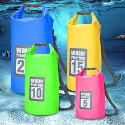 PVC impermeável Dry Bag, ombro duplo, Outdoor Sport Bag para Trekking, flutuante, vela, canoagem, canoagem, natação, mochila de armazenamento - Image 6