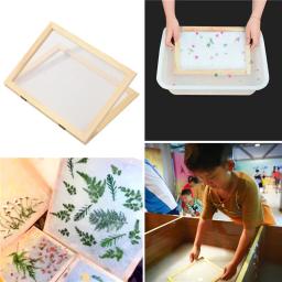 Tela De Moldura De Fabricação De Papel, Fabricação De Papel De Madeira DIY, Molde De Papel Artesanato, Ferramenta De Reciclagem De Papel De Artesanato, Deckle De Madeira, Multi-Tamanho - Image 1
