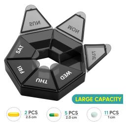 Caso De Pílula De Plástico Portátil, Titular Tablet, Candy Box, Dispenser Container, Organizador De Viagem, 7 Dias De Armazenamento, 7 Grades - Image 1