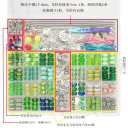 Diy contas para fazer jóias kit 305 pçs liga acrílico artesanal encantos pulseira acessórios conjunto de presente natal para a menina - Image 6