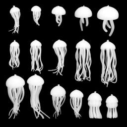 Mini Jellyfish Material de enchimento para fazer jóias DIY, cristal epóxi, ornamentos 3D, rosa, cogumelo, oceano, resina - Image 2