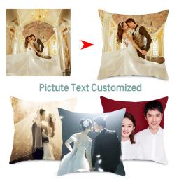 Capa de almofada personalizada foto personalizado lance travesseiro caso casa decorativa linho logotipo texto impressão fronha sofá almofada 45*45cm - Image 1