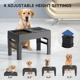 ELS-Tigelas elevadas para cães de estimação, tigela ajustável, alimentador lento, tigela de água para cães, sem derramamento para cães e animais - Image 2