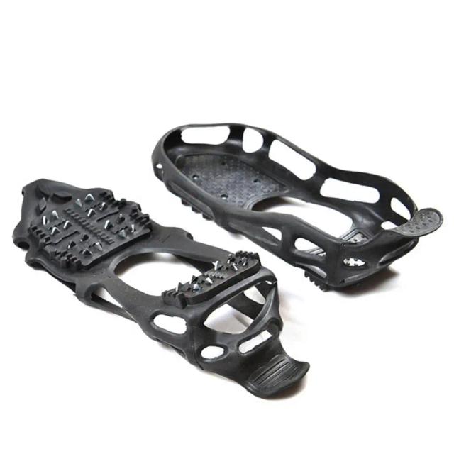 Crampons com 24 Pontas Anti-deslizantes para Escalada em Neve e Gelo - Spikes de Sapato para Aderência Superior