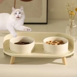 Tigelas duplas para gatos e cães, Pet Alimentador, Altura ajustável, bebedor, tigela de água, alimentação elevada, Kitten Supplies, Alimentadores, Cães Dish - Image 1