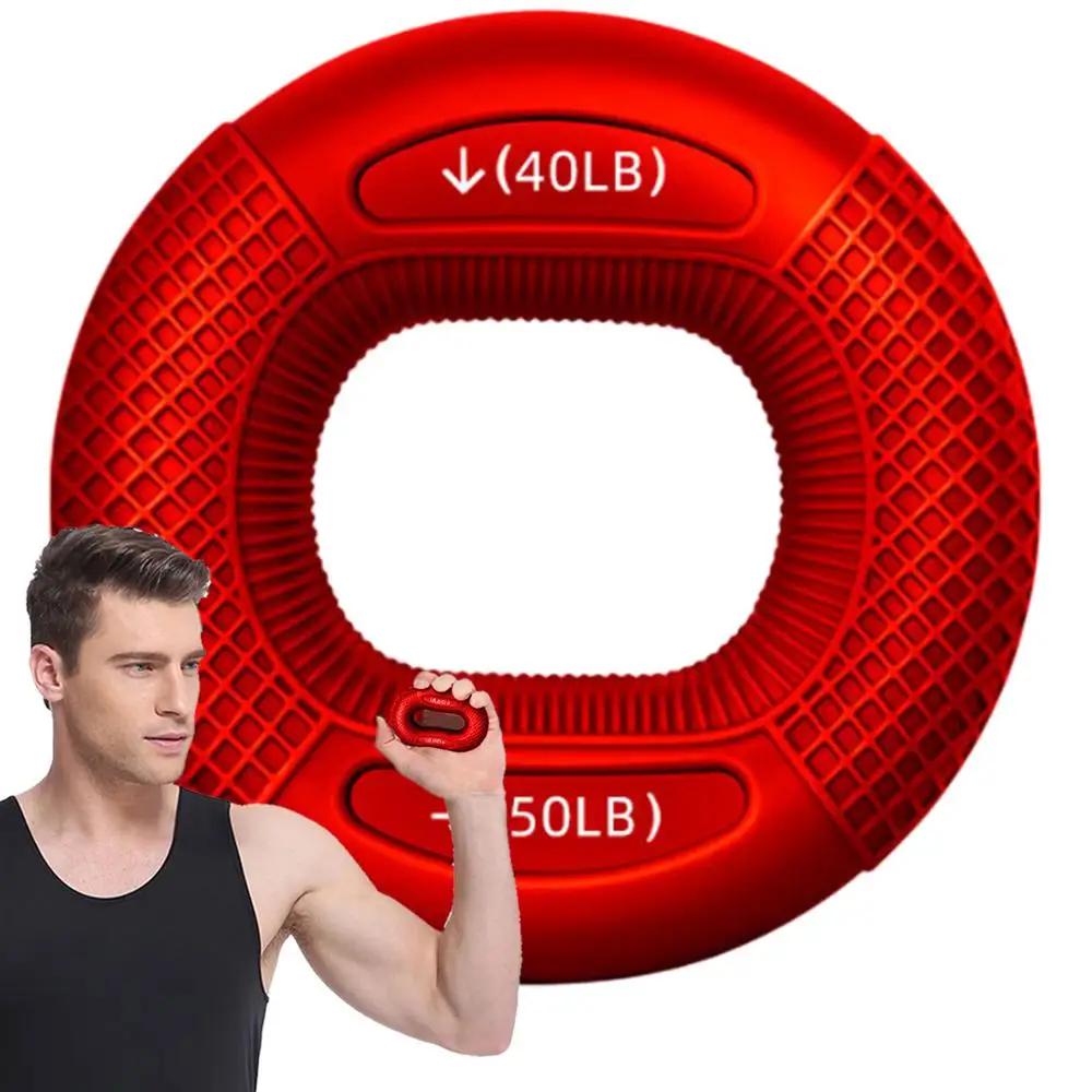 Anéis de aperto de mão para treinamento de força, Silicone Hand Gripper, Dedo Extension Trainer com 2 níveis de resistência - Image 1