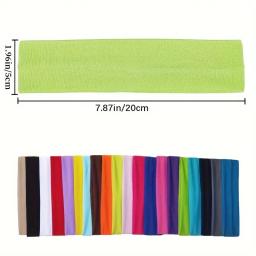 Headbands elásticas esportivas para mulheres, elásticas, doces, moda, sweatbands para fitness, ioga, corrida, ciclismo, pacote 10 - Image 4