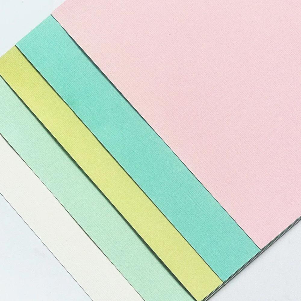 Caminho criativo linho texturizado cor cardstock papel tingido 230gsm a4 5 cores sortidas scrapbooking artesanato cardmaking - Image 1