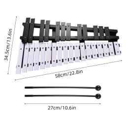 Glockenspiel-Xilofone Dobrável com Bolsa de Transporte, Moldura, Barras de Alumínio, Percussão, Instrumento Musical, Espessura 5mm, 30 Nota - Image 1