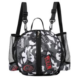 Bolsa de ombro de malha redonda portátil, Sacos de bola de futebol, Alça de ombro removível, Gancho com zíper, Esportes ao ar livre - Image 2