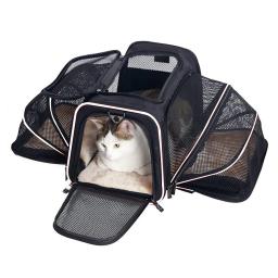 Portátil Respirável Pet Carriers Bag, Dobrável Cat and Dog Carrier, Bolsa de Viagem ao ar livre, Zíperes de Segurança, Outgoing - Image 2