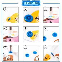 360 conjuntos de botões de pressão de plástico de 12mm com alicate de fixação de pressão multifuncional kit de ferramentas para clipes de roupas acessórios de costura - Image 4