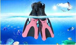 Barbatanas de natação adulto curto mergulho snorkeling sapatos barbatanas caminhada pé flipper barbatanas mergulho com calcanhar - Image 6