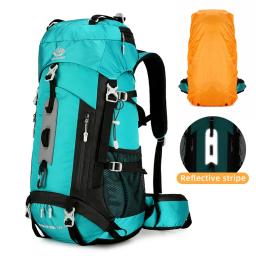 Mochila de acampamento com capa de chuva para homens e mulheres, bolsa de viagem, escalada, caminhadas, trekking, montanhismo ao ar livre, esportes, sacos de hidratação - Image 5
