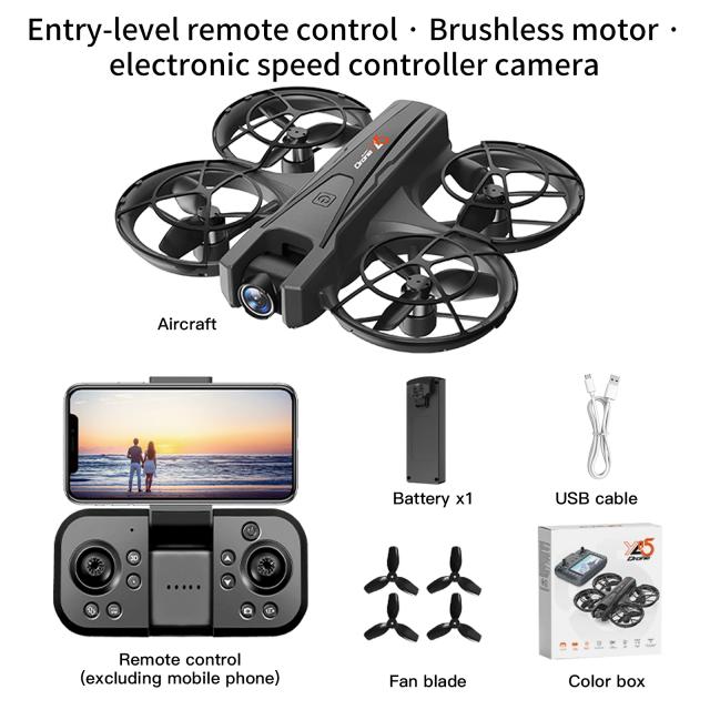 YL05 Drone com Câmera Dupla HD FPV Motor Brushless 360° Flip